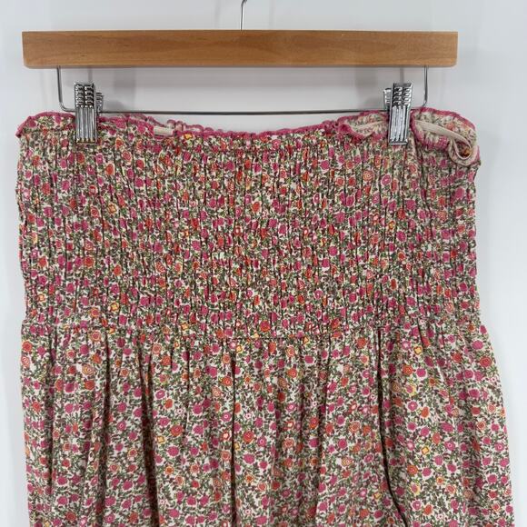 Y2K Wet Seal Smocked Floral Mini Dress XL Sleeveless Pockets Cottagecore Boho - Picture 6 of 9